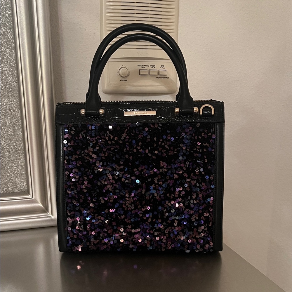 Sequin Black Handbag
